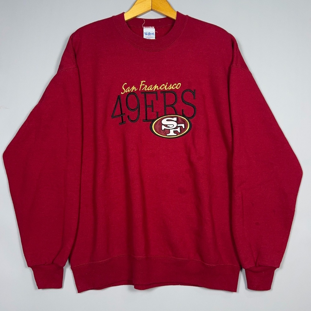 The Game Vintage San Francisco 49ers Sweatshirt Mens XL Embroidered Red USA NFL